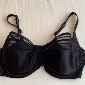 Black mesh with sequin cacique bra size 42DD
